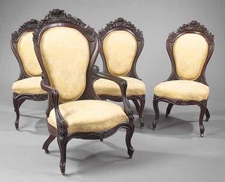 John Henry Belter "Rosalie" Parlor Chairs