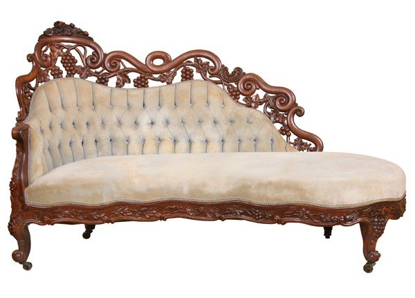 John Henry Belter "Tuthill King" Pattern Recamier