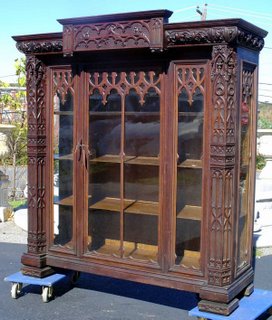 Oak Gothic Toby/Tobey China Cabinet