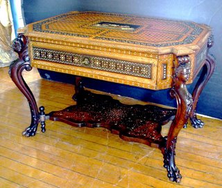 Ferdinando Aesthetic Ivory Inlaid Table