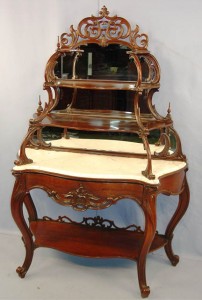 100 - Rosewood Marble Top Etagere by J. H. Belter, ca. 1855 - 47 in. wide, 70 in. tall