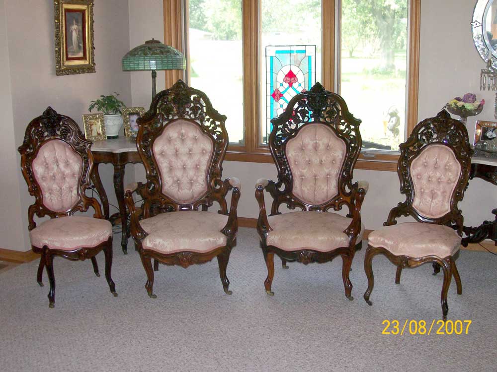 J & JW Meeks Hawkins Pattern Parlor Sets For Sale