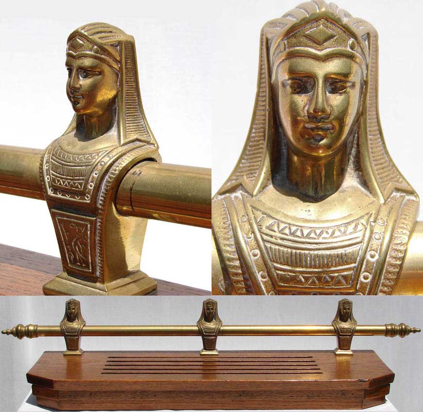 Brass Egyptian Revival Rail