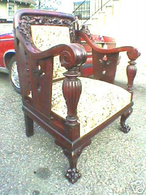 Herter Brothers or R. J. Horner Satyr and Griffin Chair