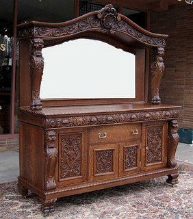 R. J. Horner Style Quartersawn Oak Griffin Sideboard