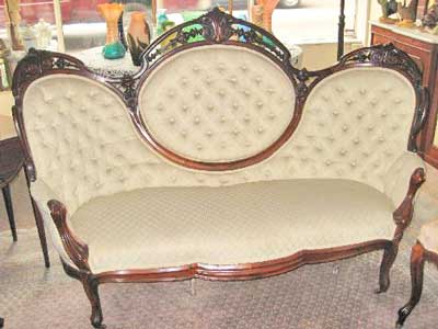 George J. Henkels Medallion Back Rococo Sofa