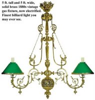 1880's Victorian Billiard Chandelier