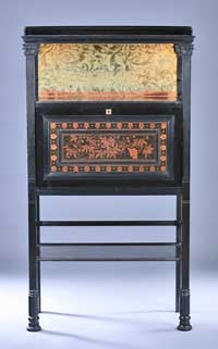 Herter Brothers Ebonized Fall-Front Desk
