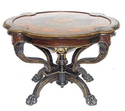New York Renaissance Revival Center Table