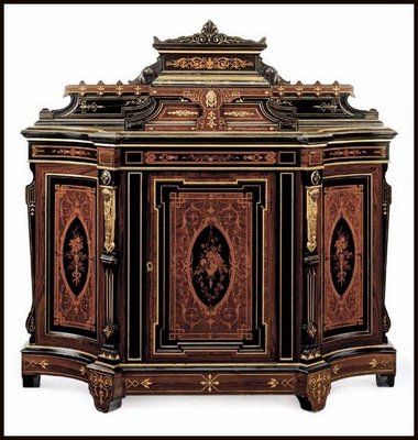 Inlaid Renaissance Revival Credenza