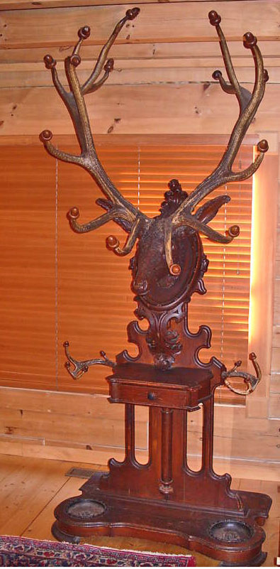 Rare Signed (and Antlered) Mitchell & Rammelsberg Hall Rack
