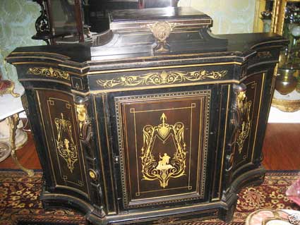 New York Neo-Classical Ebonized Cabinet