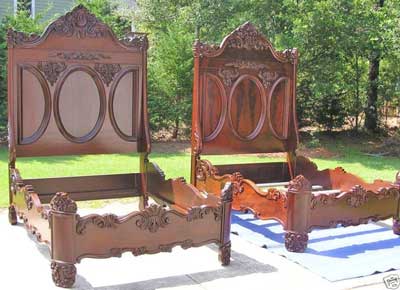 Nearly Identical Pair Of Rococo Bedsteads