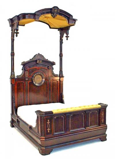 Pottier & Stymus Neo-Grec Half-Tester Bedstead