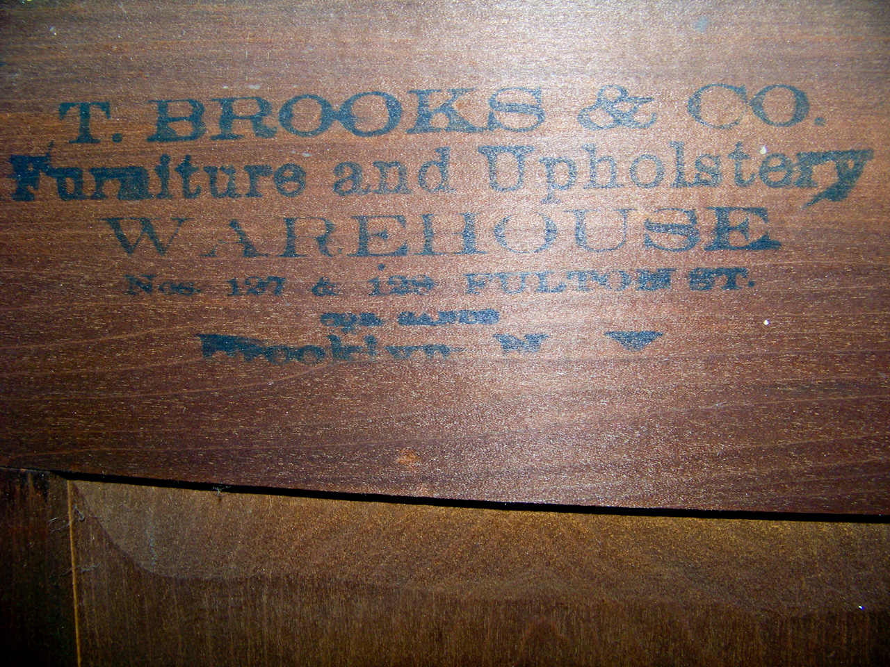 Thomas Brooks Sideboard Stencil Confirms Maker