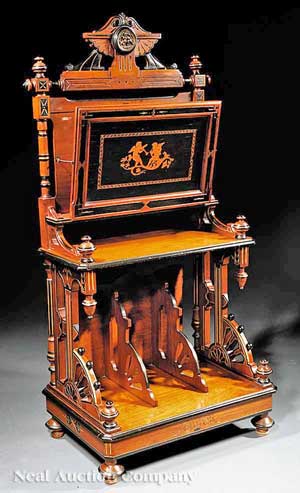 Neo-Grec Ebonized Inlaid Music Stand Victorian